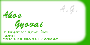 akos gyovai business card